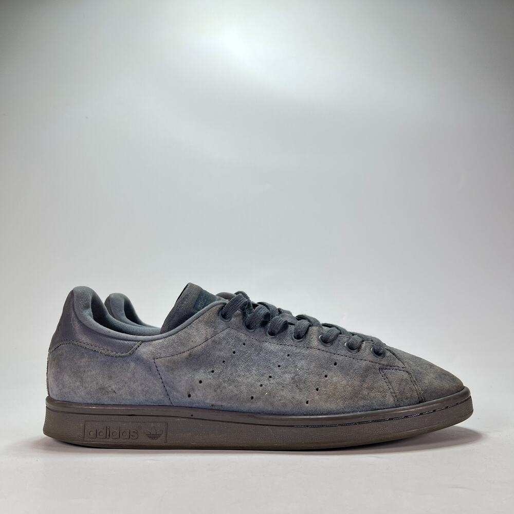 Adidas Stan Smith Gray Leather Low Top Sneakers Shoes S75108 Men's Size 10